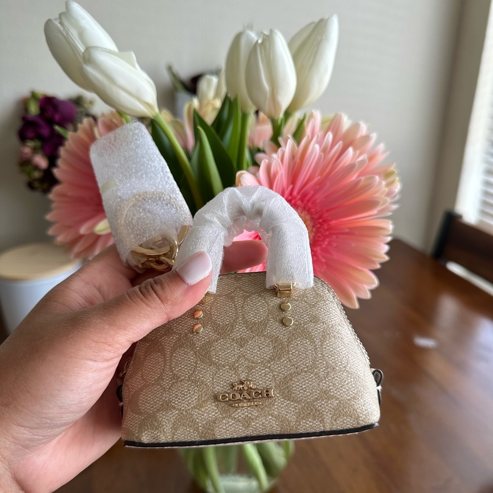 NWT Coach Mini Katy Satchel Keychain Charm